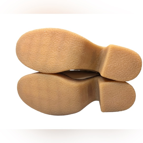 Sam Edelman Cream Leather Knit Cuff Heeled Boots, Austrian Wool - Picture 12 of 13